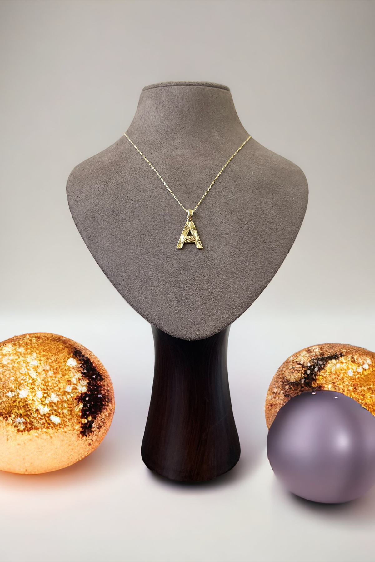 14 Ayar Altın A Harf Kolye Ucu