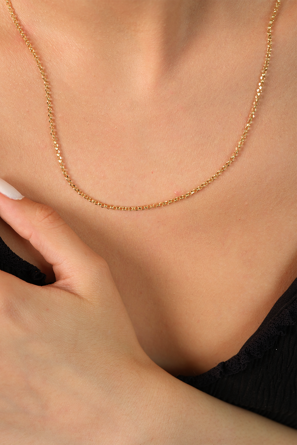 14 Ayar Altın Aura Doç Zincir