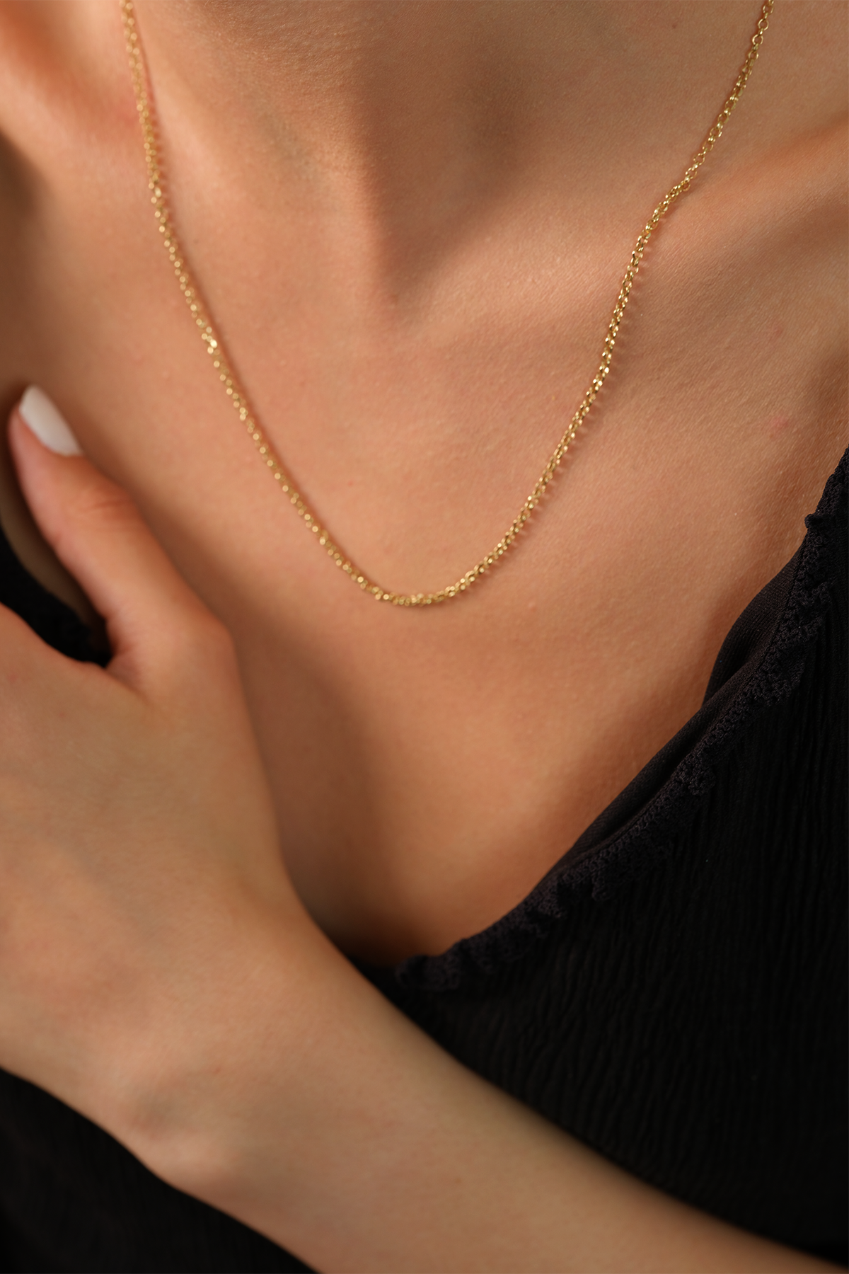 14 Ayar Altın Aura Doç Zincir