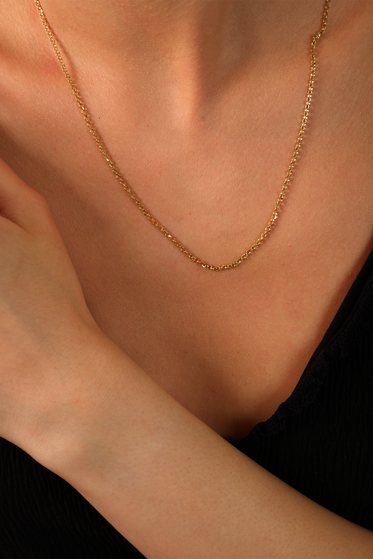 14 Ayar Altın Aura Doç Zincir