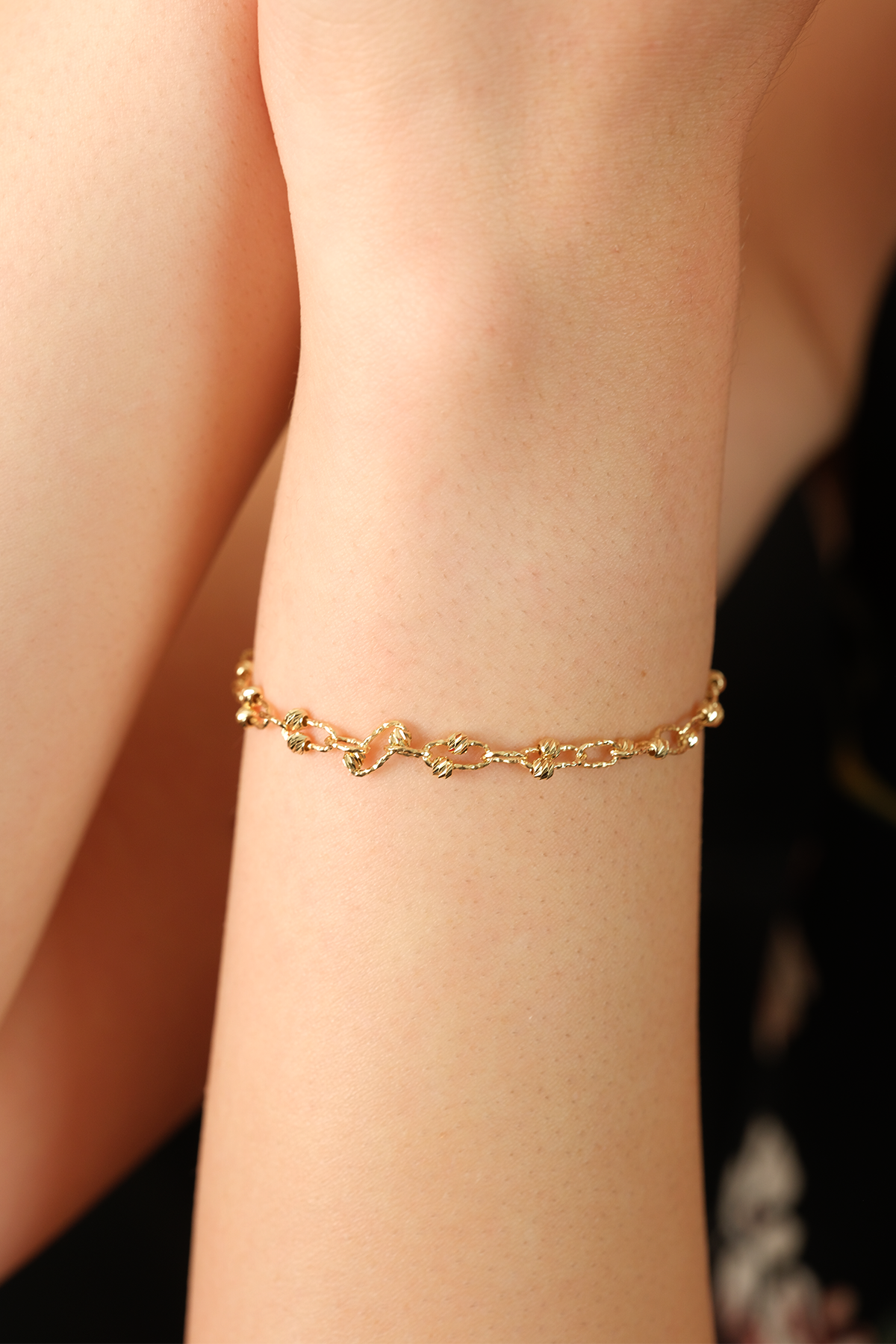 14 Ayar Altın Dorikalı Ataç Bileklik