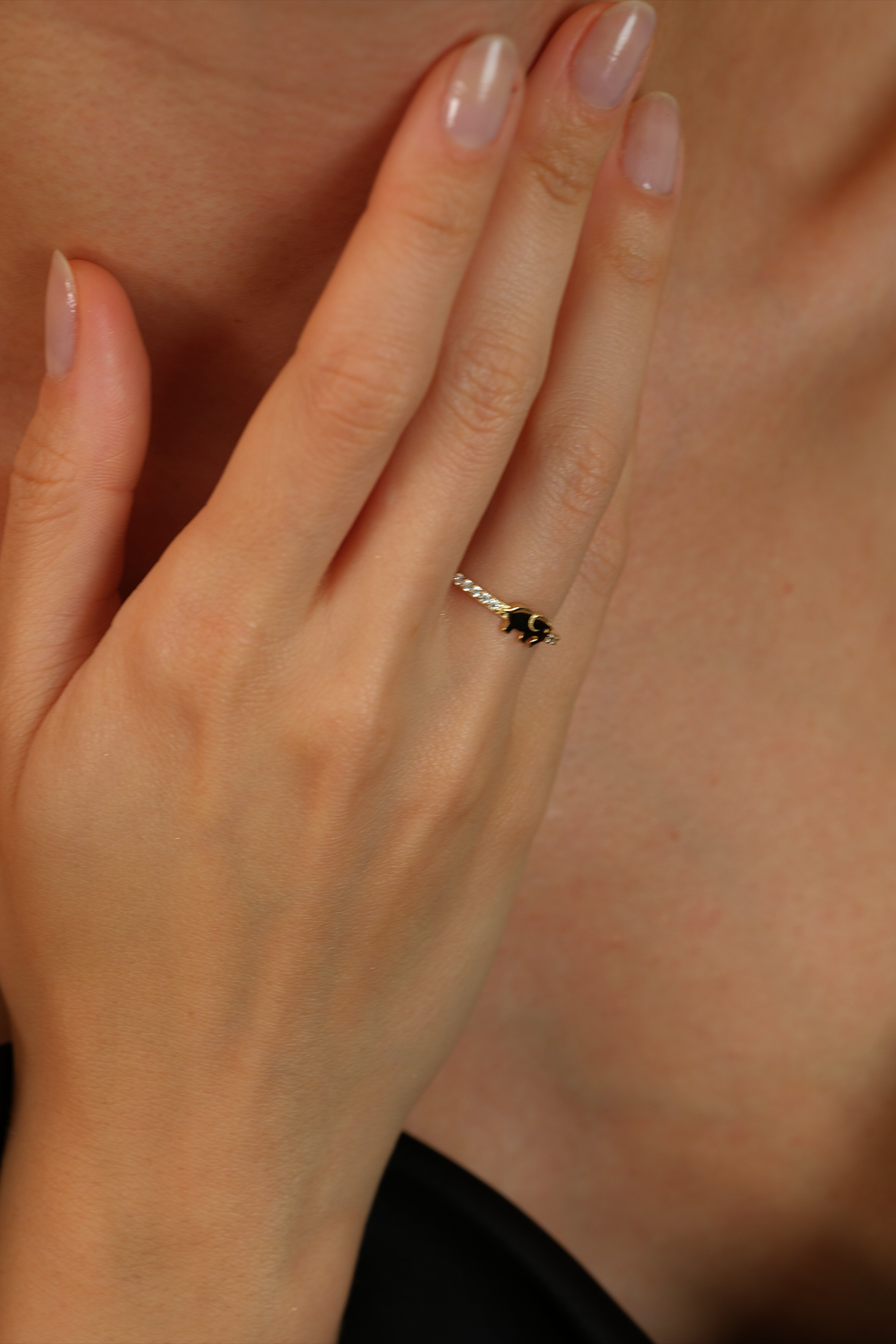 14 Ayar Altın Filli Eklem Yüzük