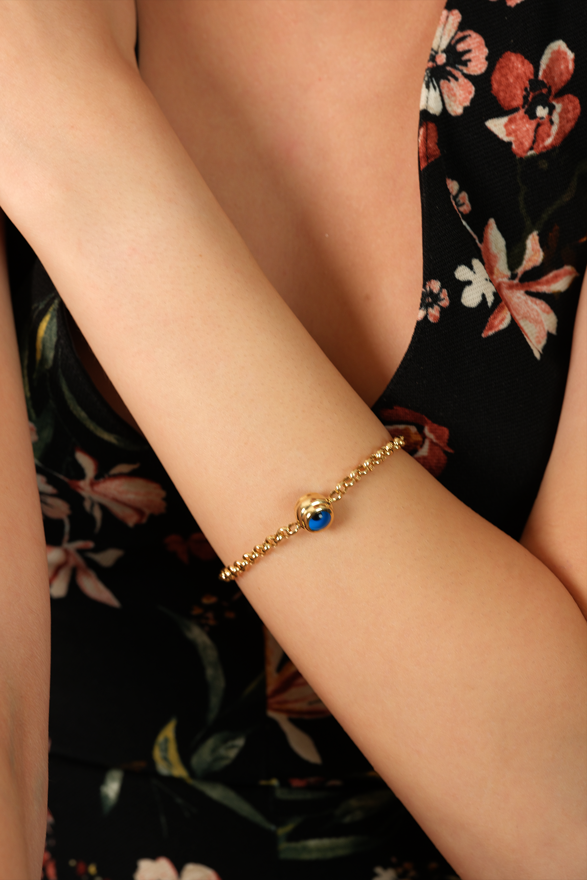 14 Ayar Altın Gözlü Doç Bileklik