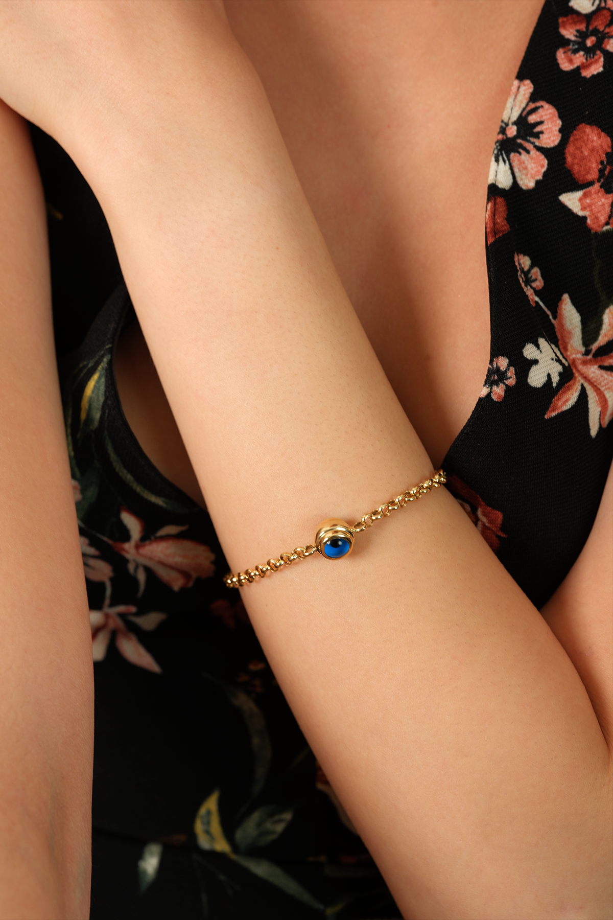 14 Ayar Altın Gözlü Doç Bileklik