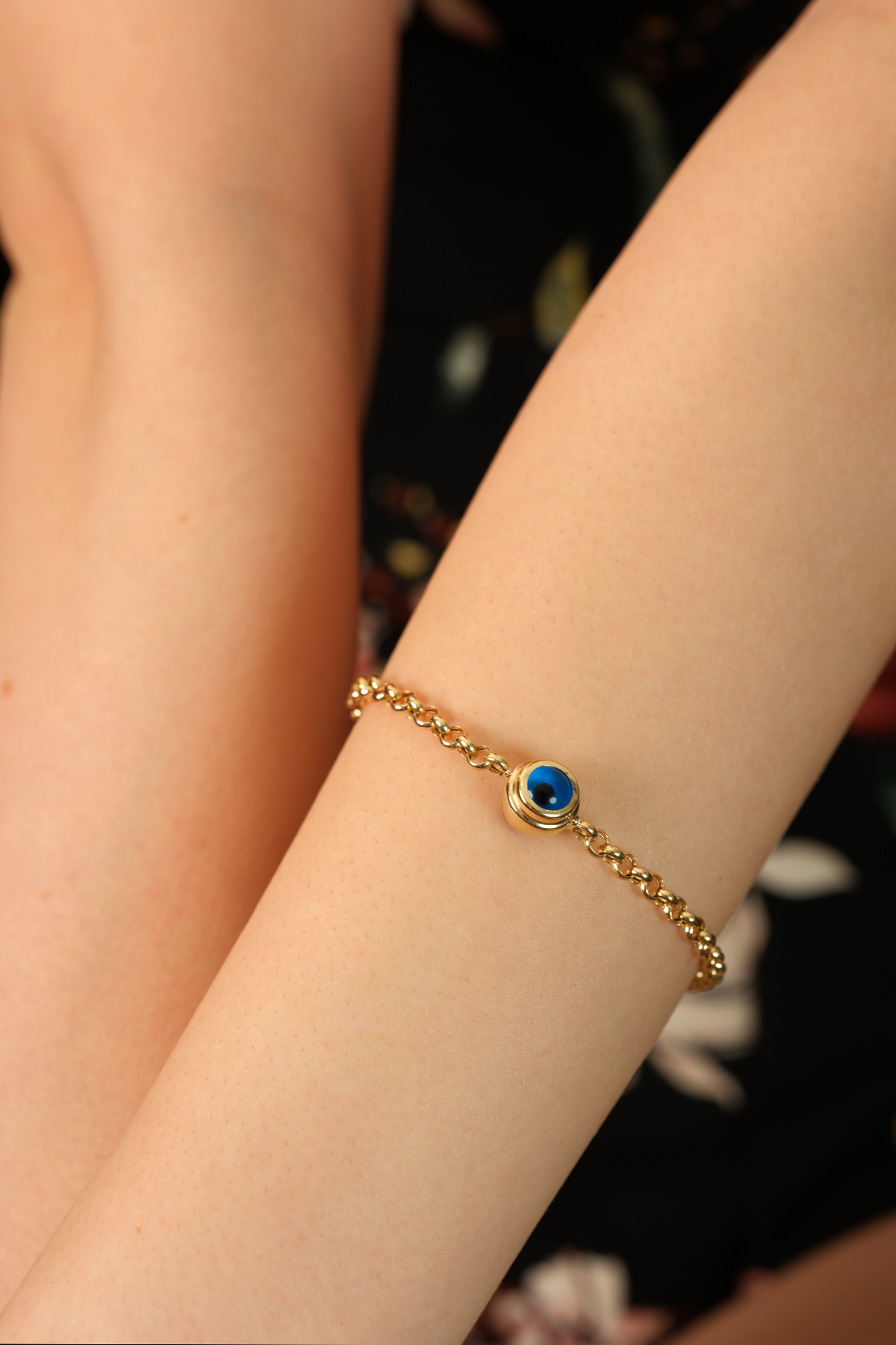 14 Ayar Altın Gözlü Doç Bileklik