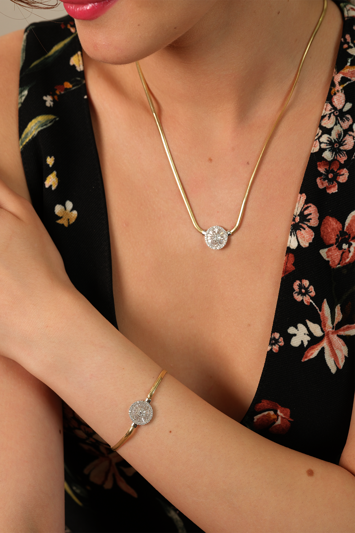 14 Ayar Altın İtalyan Baget Set