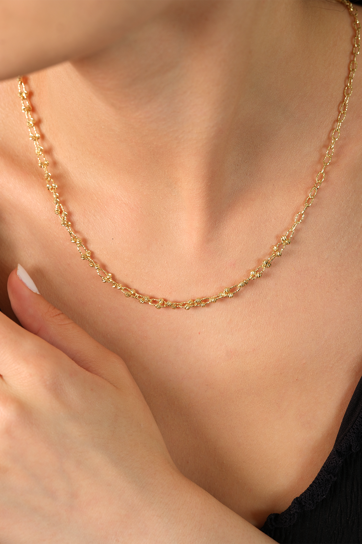 14 Ayar Altın İtalyan Dorikalı Ataç Kolye