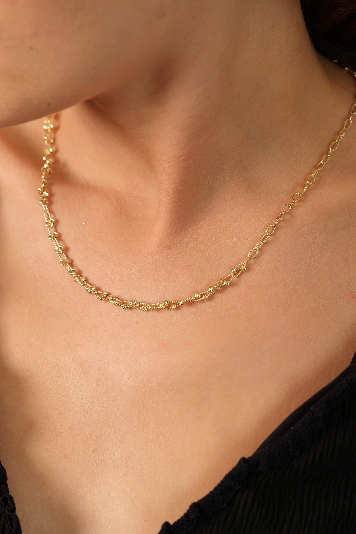 14 Ayar Altın İtalyan Dorikalı Ataç Kolye