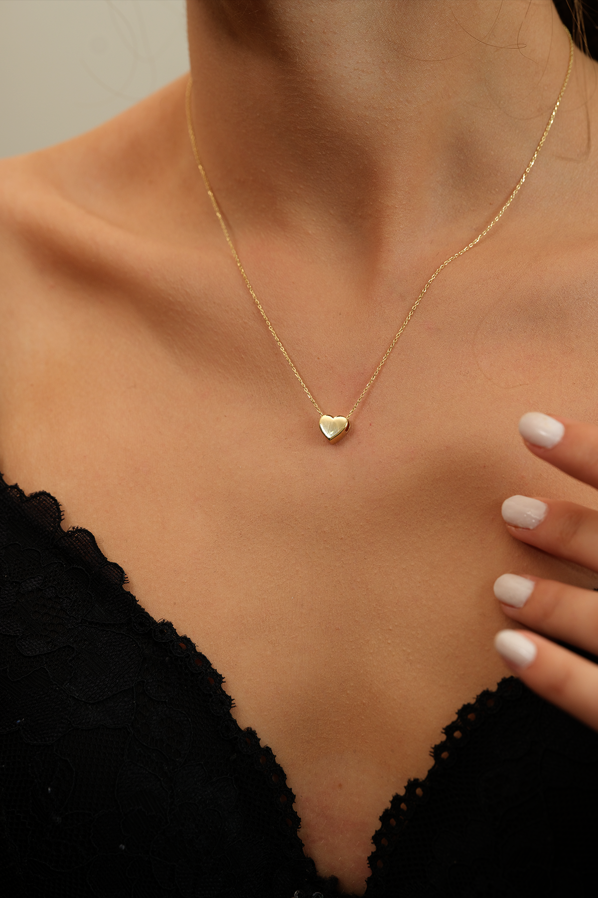 14 Ayar Altın Mini Kalp Kolye