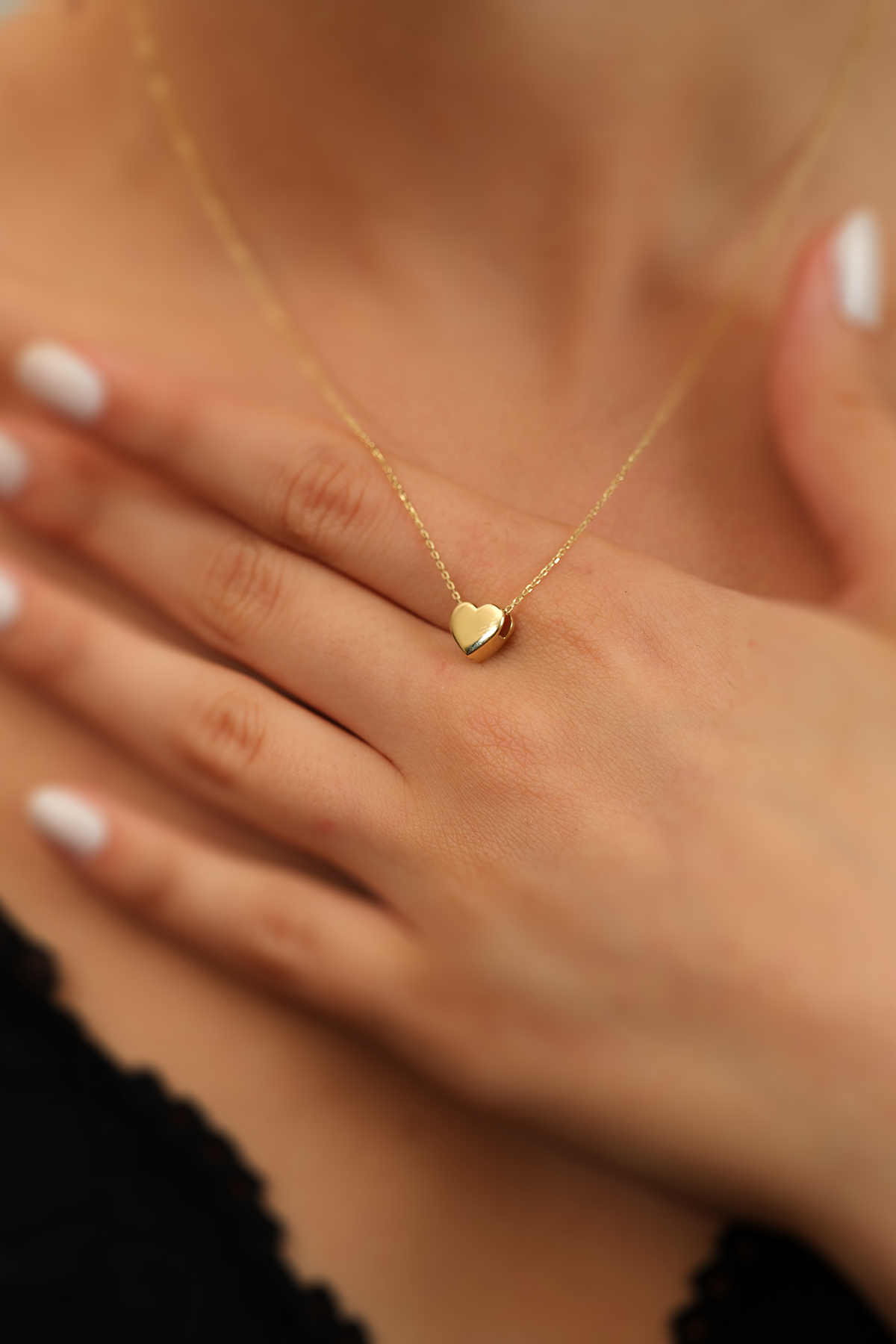 14 Ayar Altın Mini Kalp Kolye