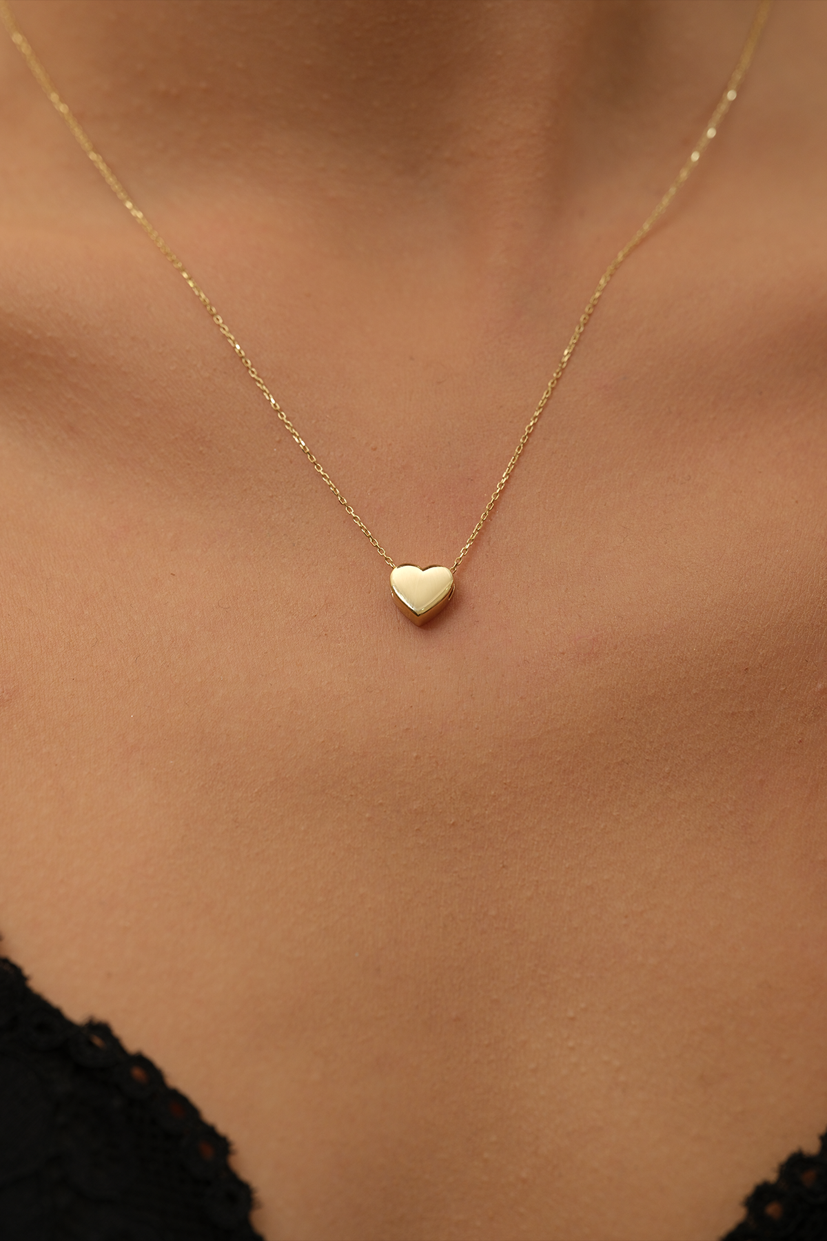 14 Ayar Altın Mini Kalp Kolye