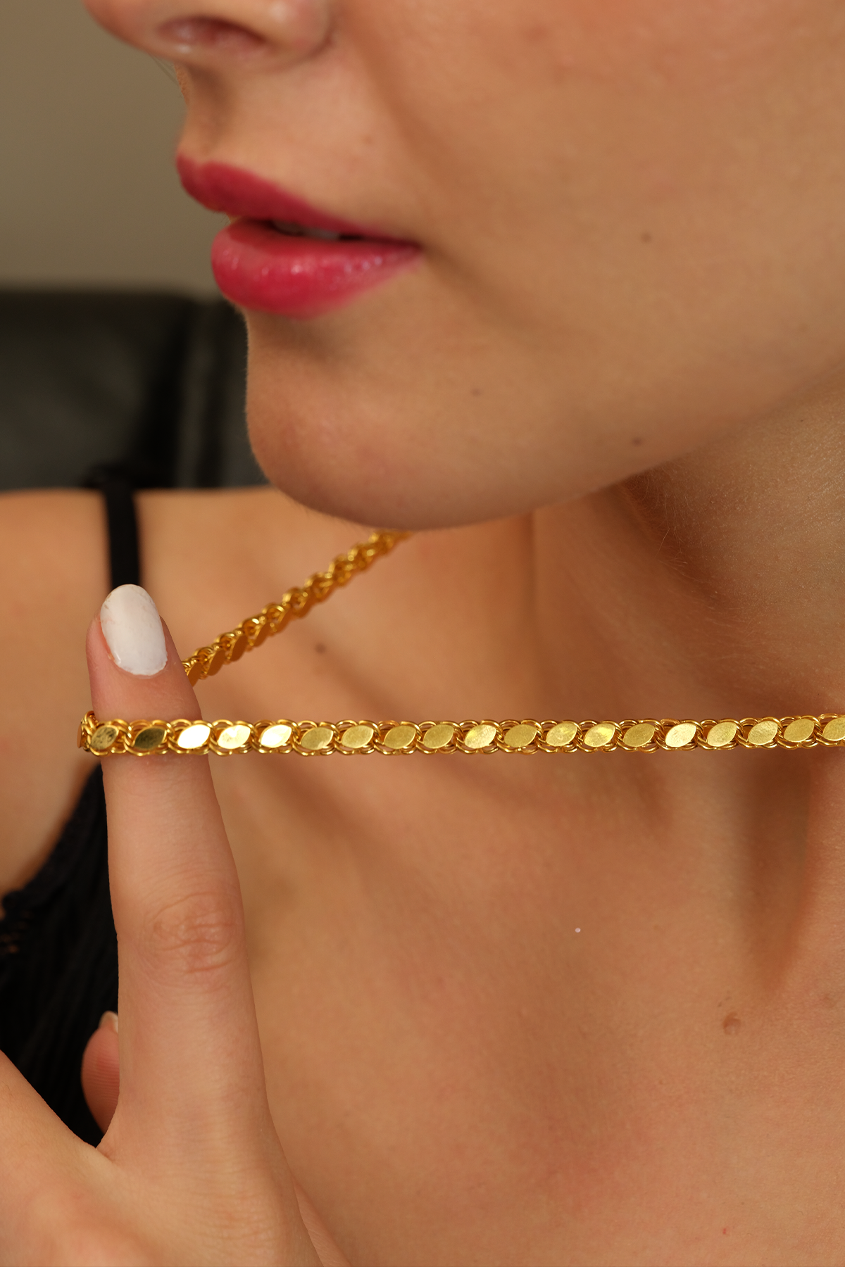 14 Ayar Altın Radiant Pullu Zincir