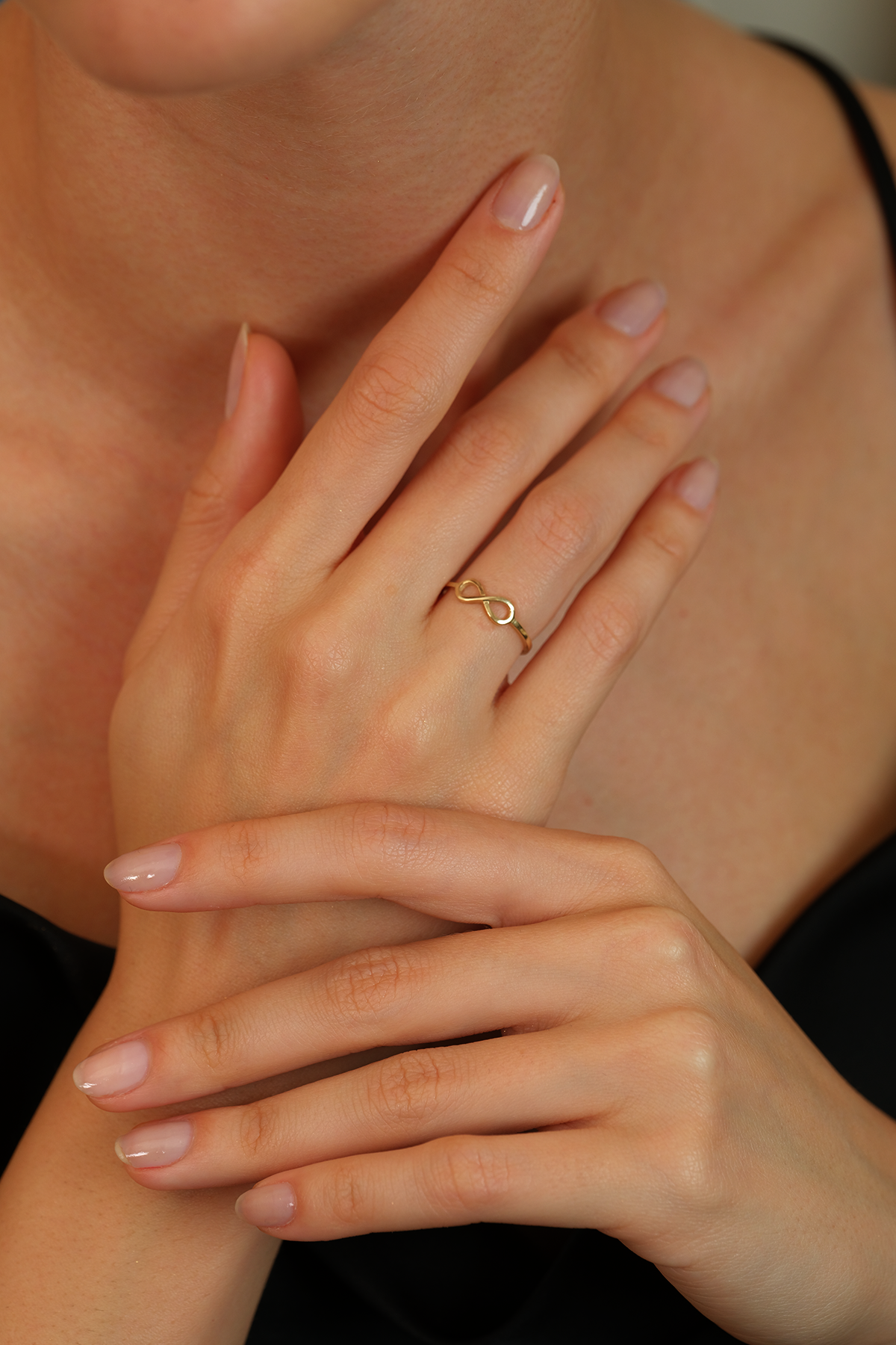 14 Ayar Altın Sonsuzluk Eklem Yüzük