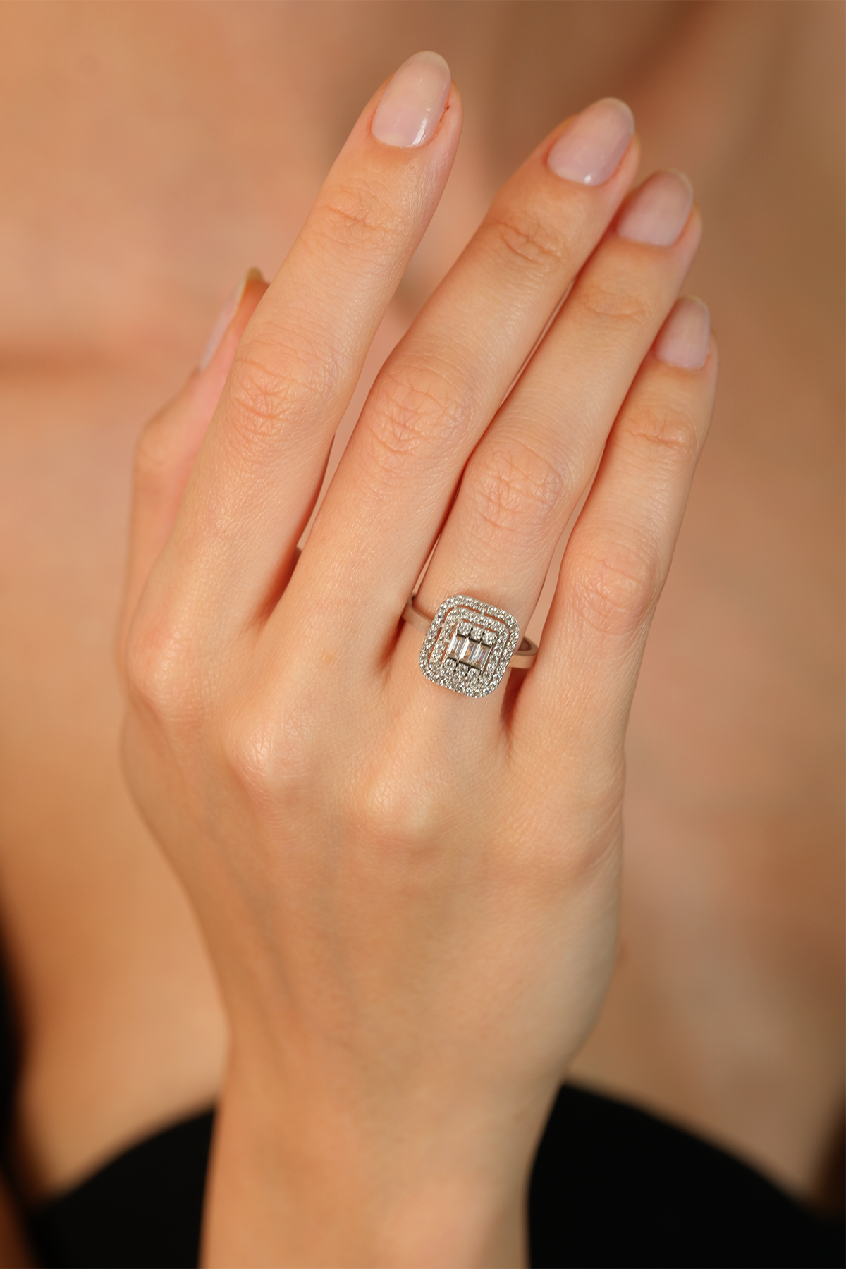 14 Ayar Altın Thick Baget Yüzük