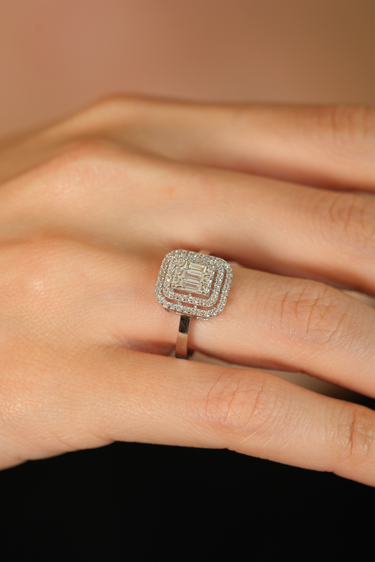 14 Ayar Altın Thick Baget Yüzük