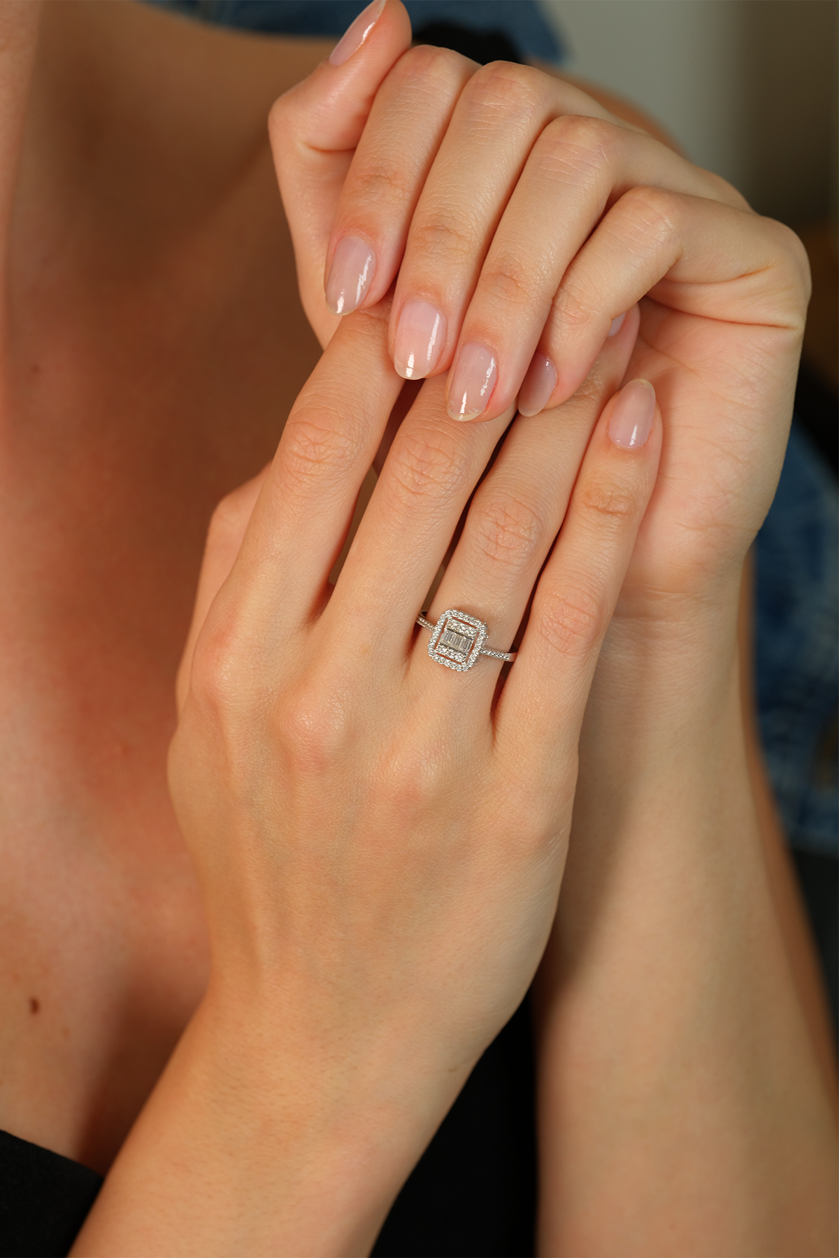 14 Ayar Altın Thin Baget Yüzük