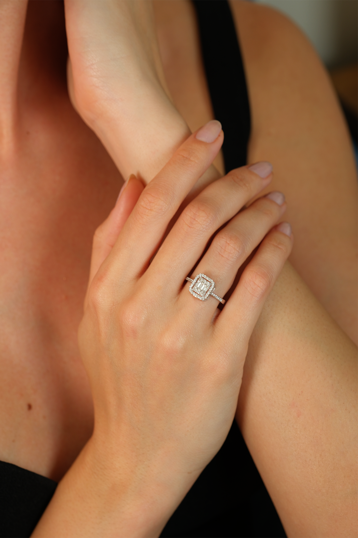 14 Ayar Altın Thin Baget Yüzük