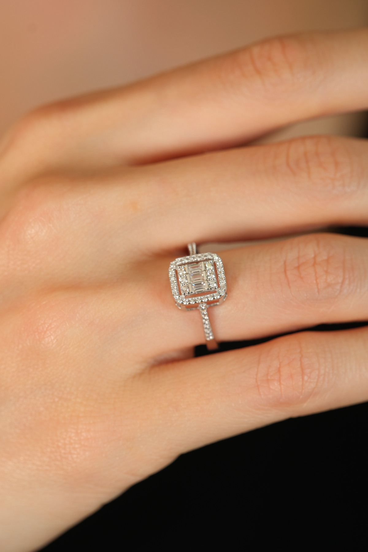 14 Ayar Altın Thin Baget Yüzük