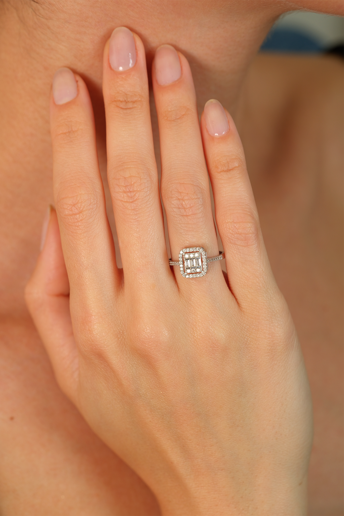 14 Ayar Altın Thin Baget Yüzük