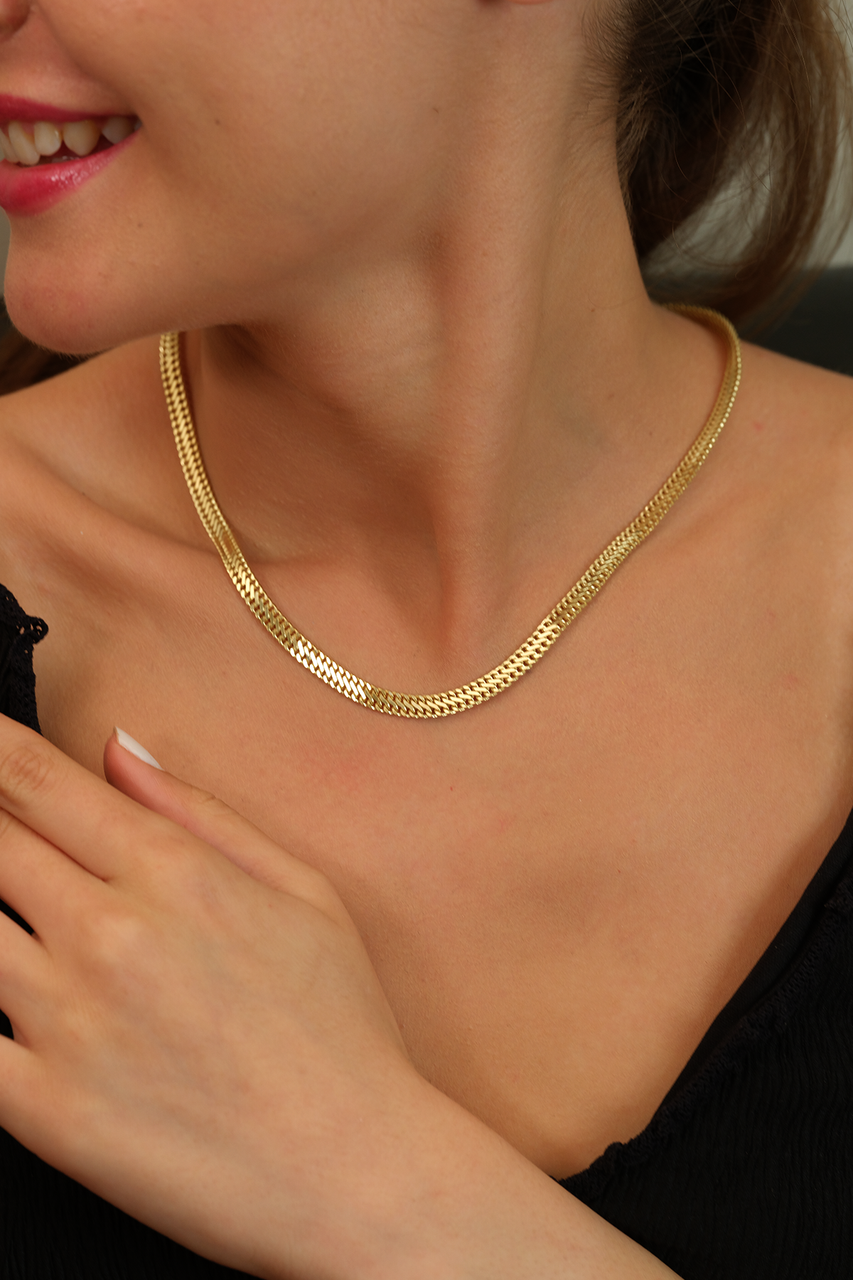 14 Ayar Altın Viyana Zincir Kolye