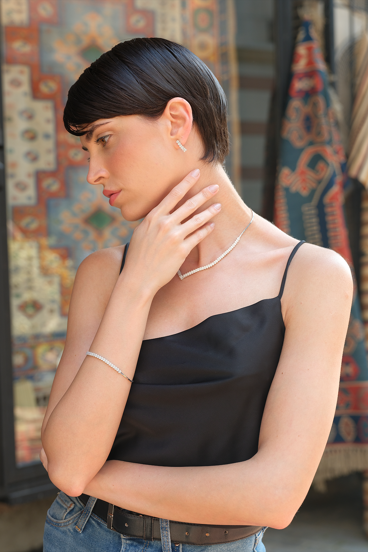 14 Ayar Altın Zarif Su Yolu Set