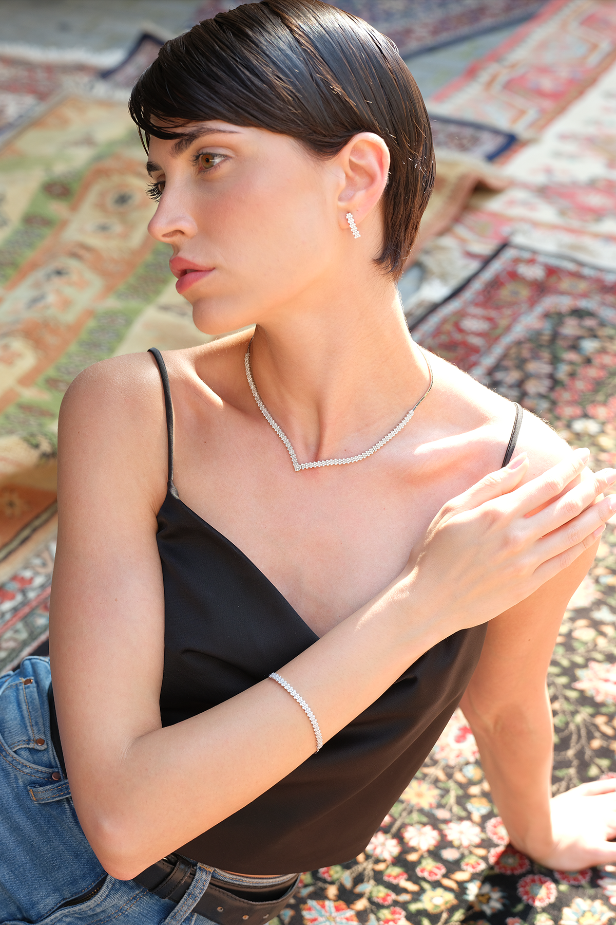 14 Ayar Altın Zarif Su Yolu Set