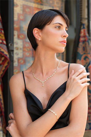 14 Ayar Altın Özel Tasarım Su Yolu Set