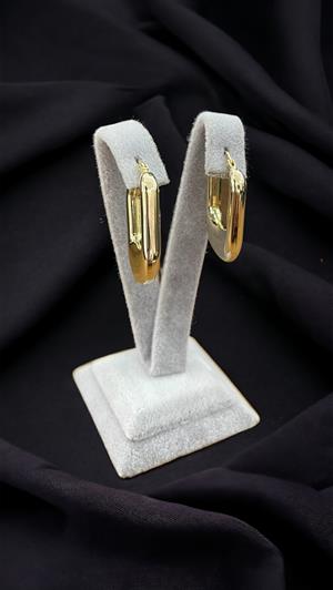 14 Ayar Altın Dikdörtgen Küpe