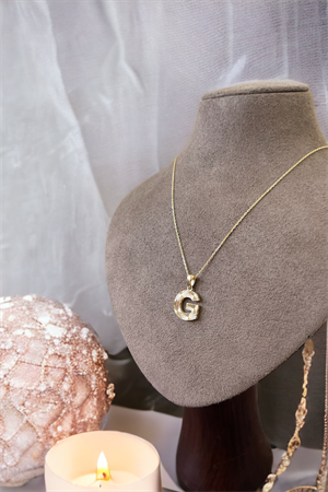 14 Ayar Altın G Harf Kolye Ucu