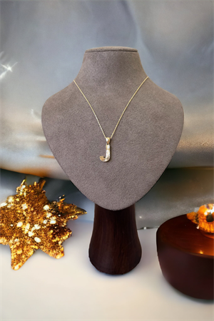 14 Ayar Altın J Harf Kolye Ucu