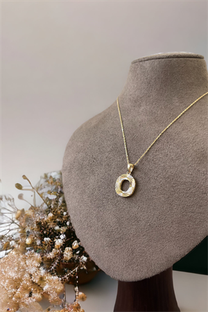 14 Ayar Altın O Harf Kolye Ucu