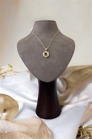 14 Ayar Altın O Harf Kolye Ucu