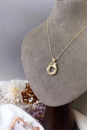 14 Ayar Altın Ö Harf Kolye Ucu