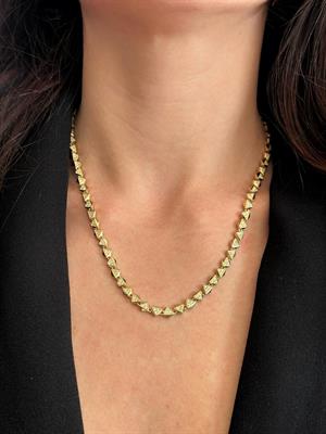 14 Ayar Altın Pyramid Glow Zincir