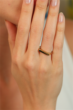 14 Ayar Altın Şerit Eklem Yüzük