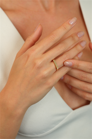 14 Ayar Altın Şerit Eklem Yüzük