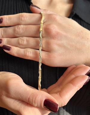 14 Ayar Altın Whisper Chain Tasarım Bileklik