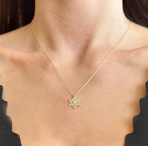 14 Ayar Altın Yıldız Kolye