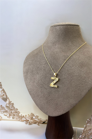 14 Ayar Altın Z Harf Kolye Ucu
