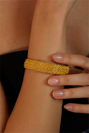 14 Ayar Altın Sıra Halat Bileklik