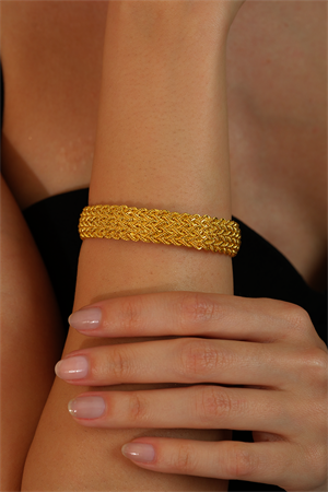 14 Ayar Altın Sıra Halat Bileklik