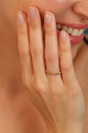 14 Ayar Altın Arpa Eklem Yüzük