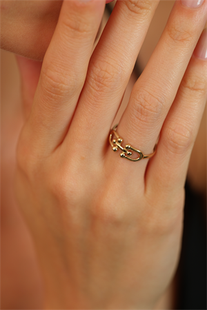 14 Ayar Altın Attach Yüzük