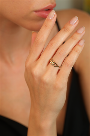 14 Ayar Altın Attach Yüzük