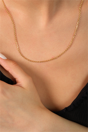 14 Ayar Altın Aura Doç Zincir