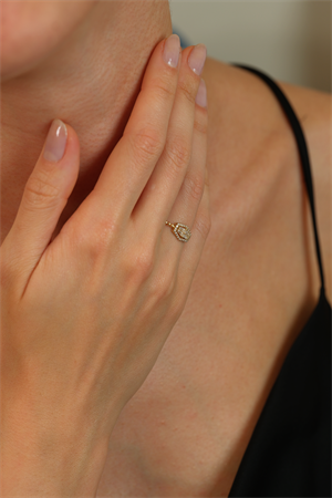 14 Ayar Altın Baget Eklem Yüzük