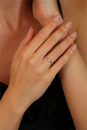 14 Ayar Altın Bagetli Eklem Yüzük