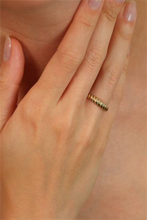 14 Ayar Altın Bract Eklem Yüzük