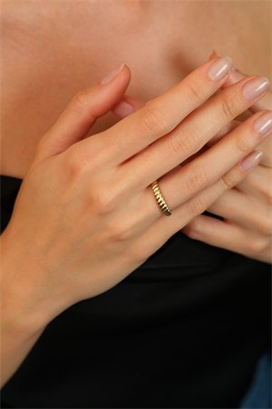 14 Ayar Altın Bract Eklem Yüzük