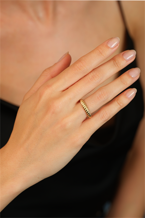 14 Ayar Altın Bract Eklem Yüzük